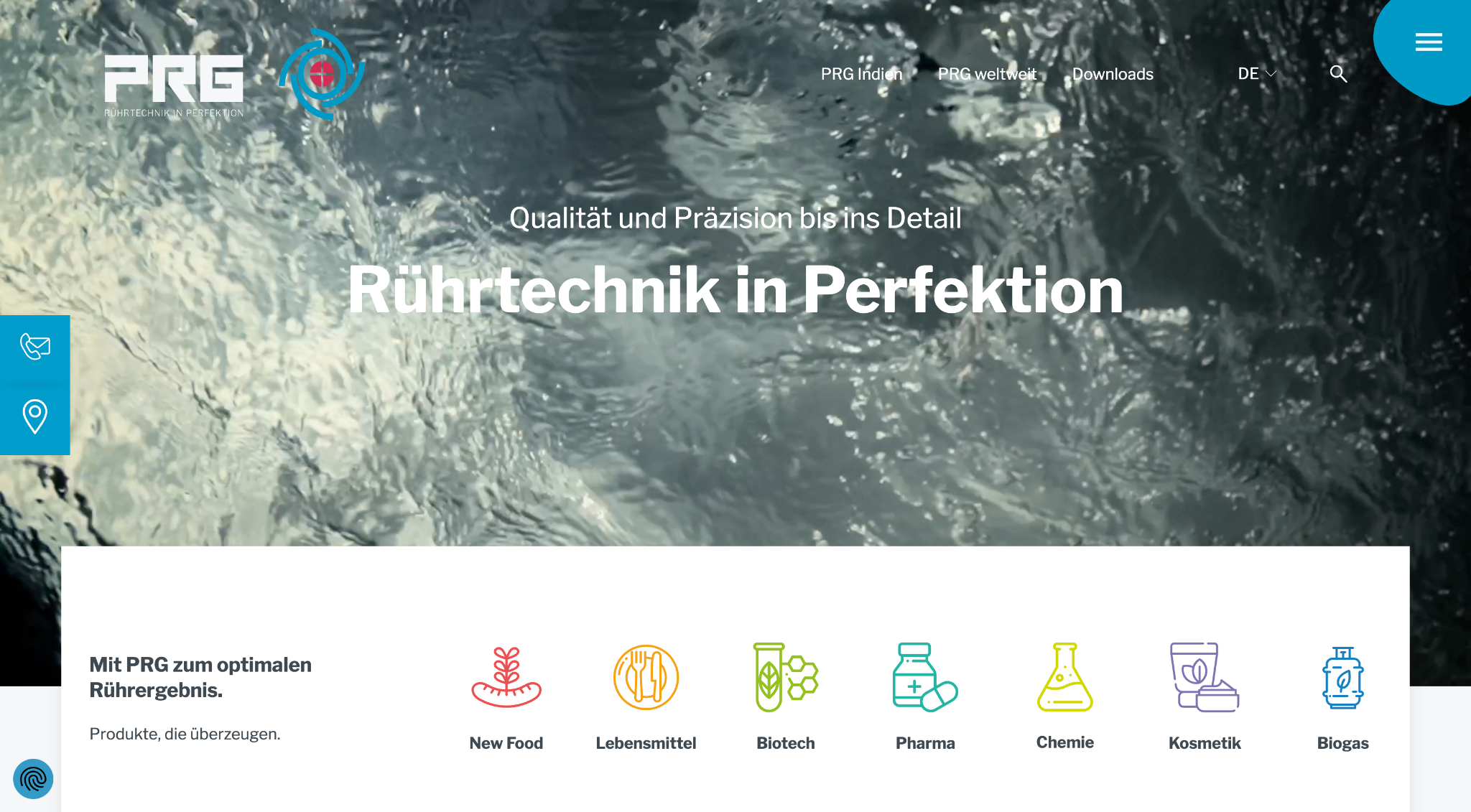 Screenshot PRG Rührtechnik